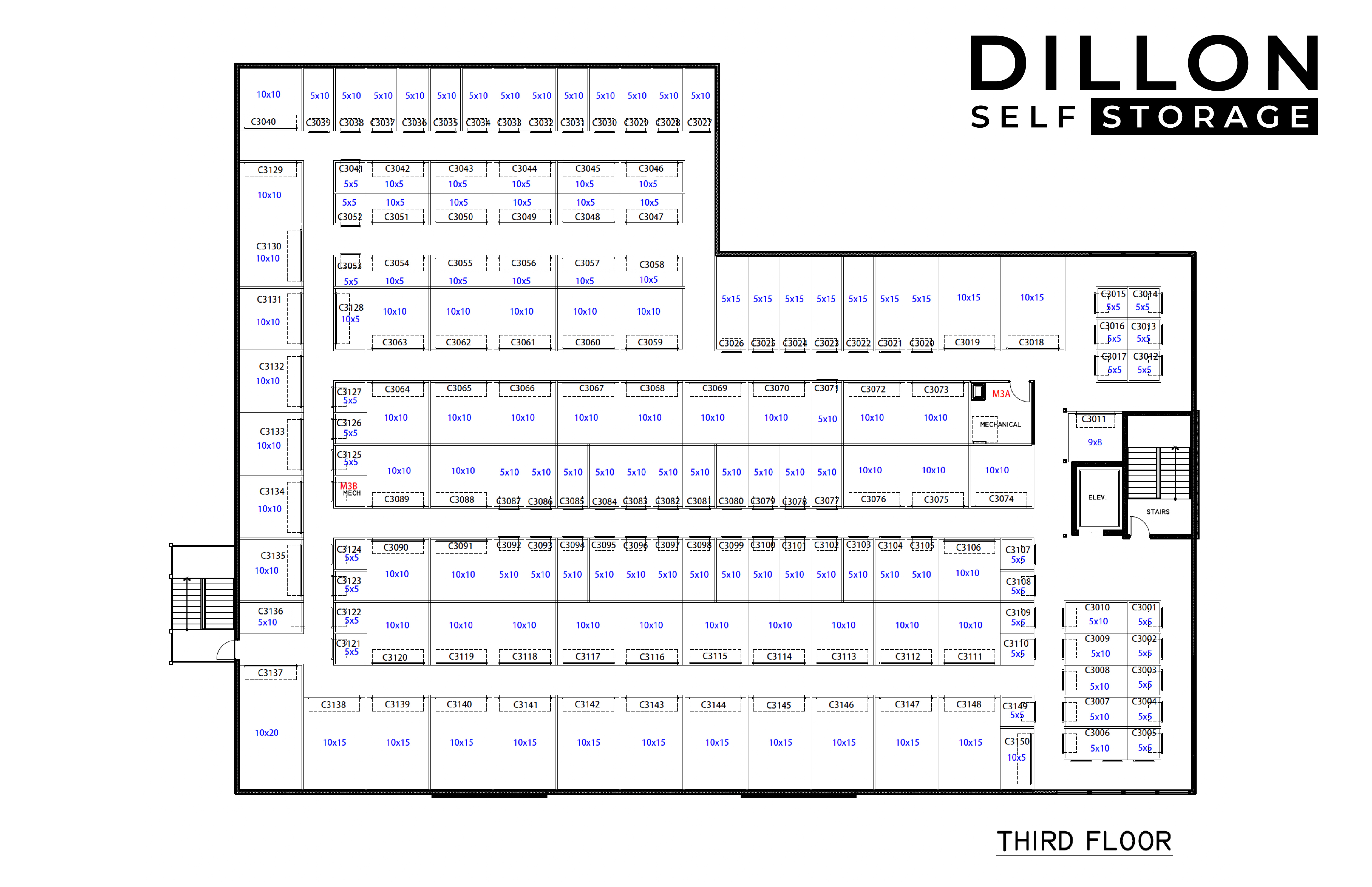Climate controlled 3rd floor